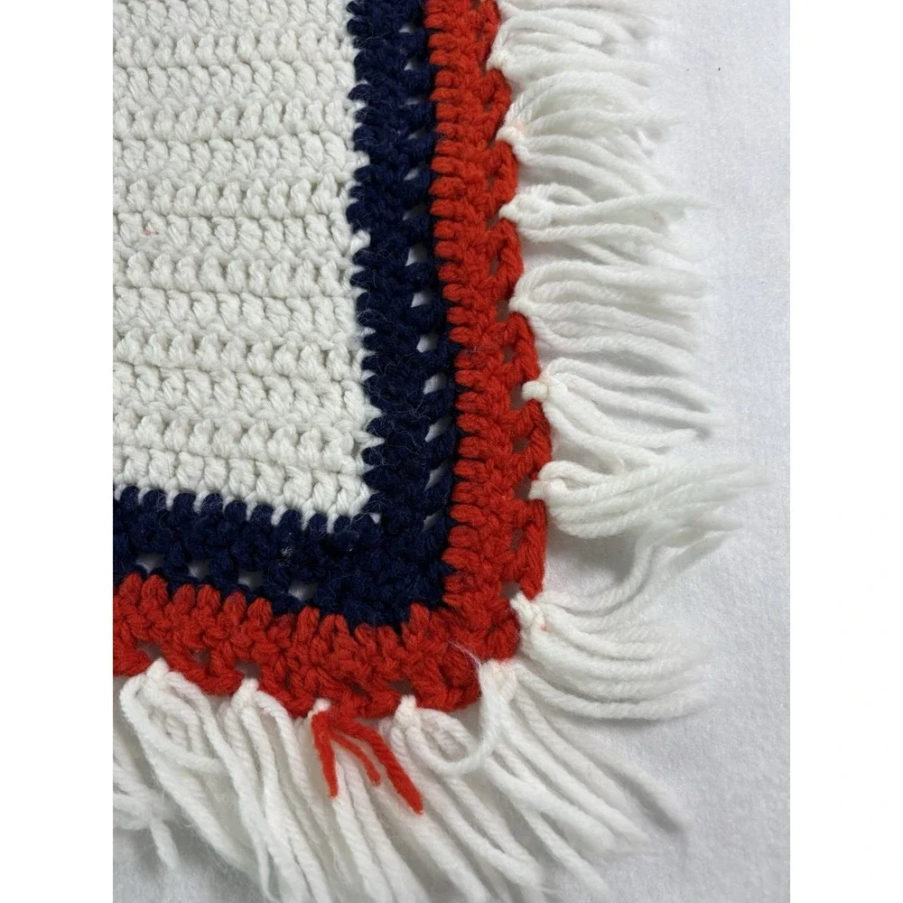 Hand Knitted Raggedy Ann & Andy Crib Blanket Afghan 3D 38